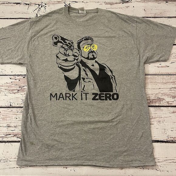 Vintage‎ The Big Lebowski Walter Sobchak Mark It Zero Movie Promo Size XL Gray - Picture 1 of 7